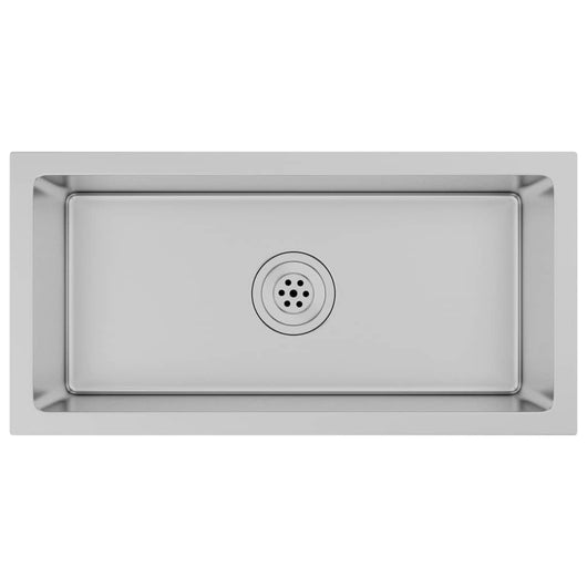 Lavello da Cucina Lavorato a Mano-Lavandino-Lavabo in Acciaio Inox 664550