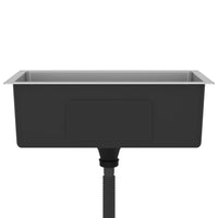 Lavello da cucina fatto a mano lavabo da bagno interno casa 60 x 30 cm acciaio inossidabile argento 02_0002455