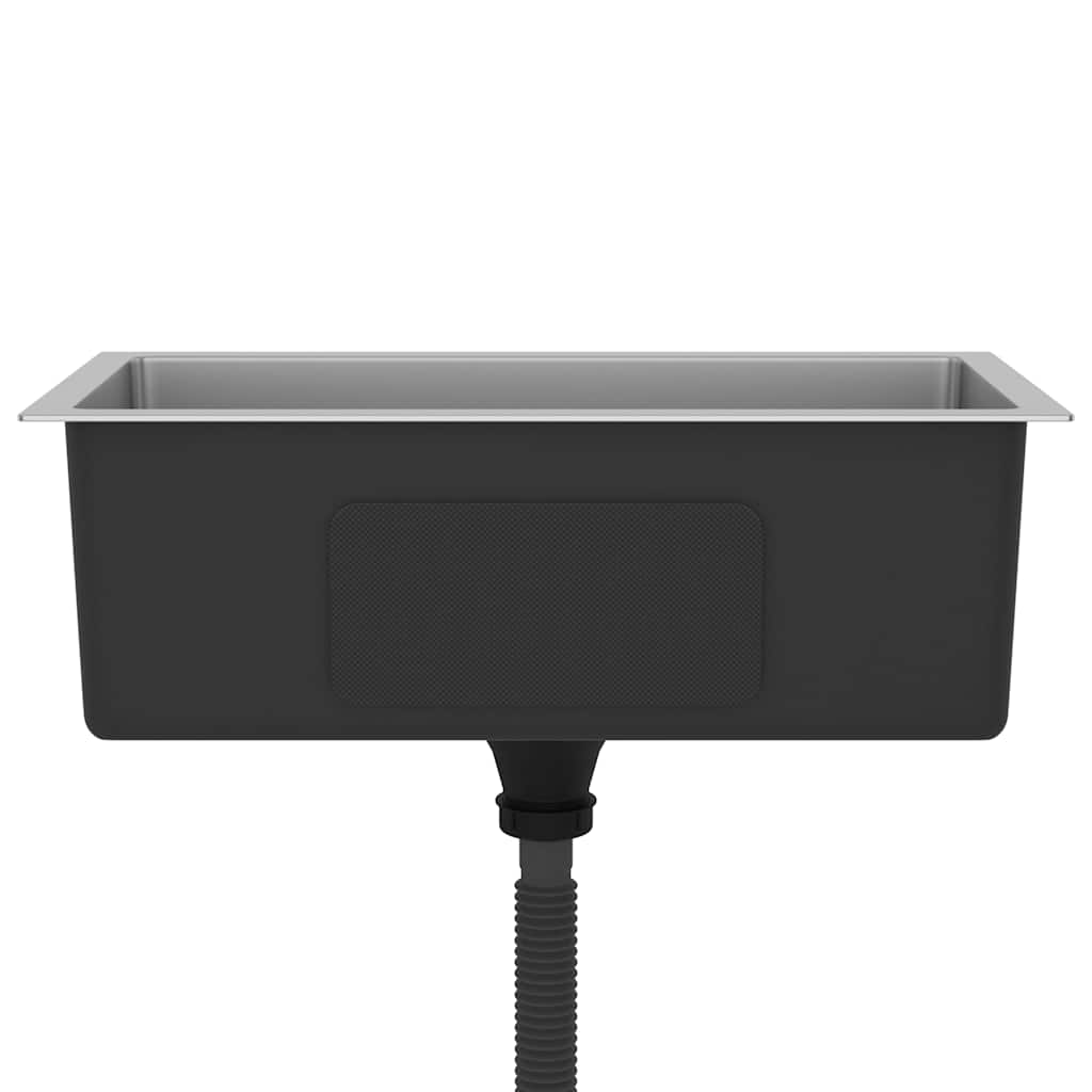 Lavello da Cucina Lavorato a Mano-Lavandino-Lavabo in Acciaio Inox 664550