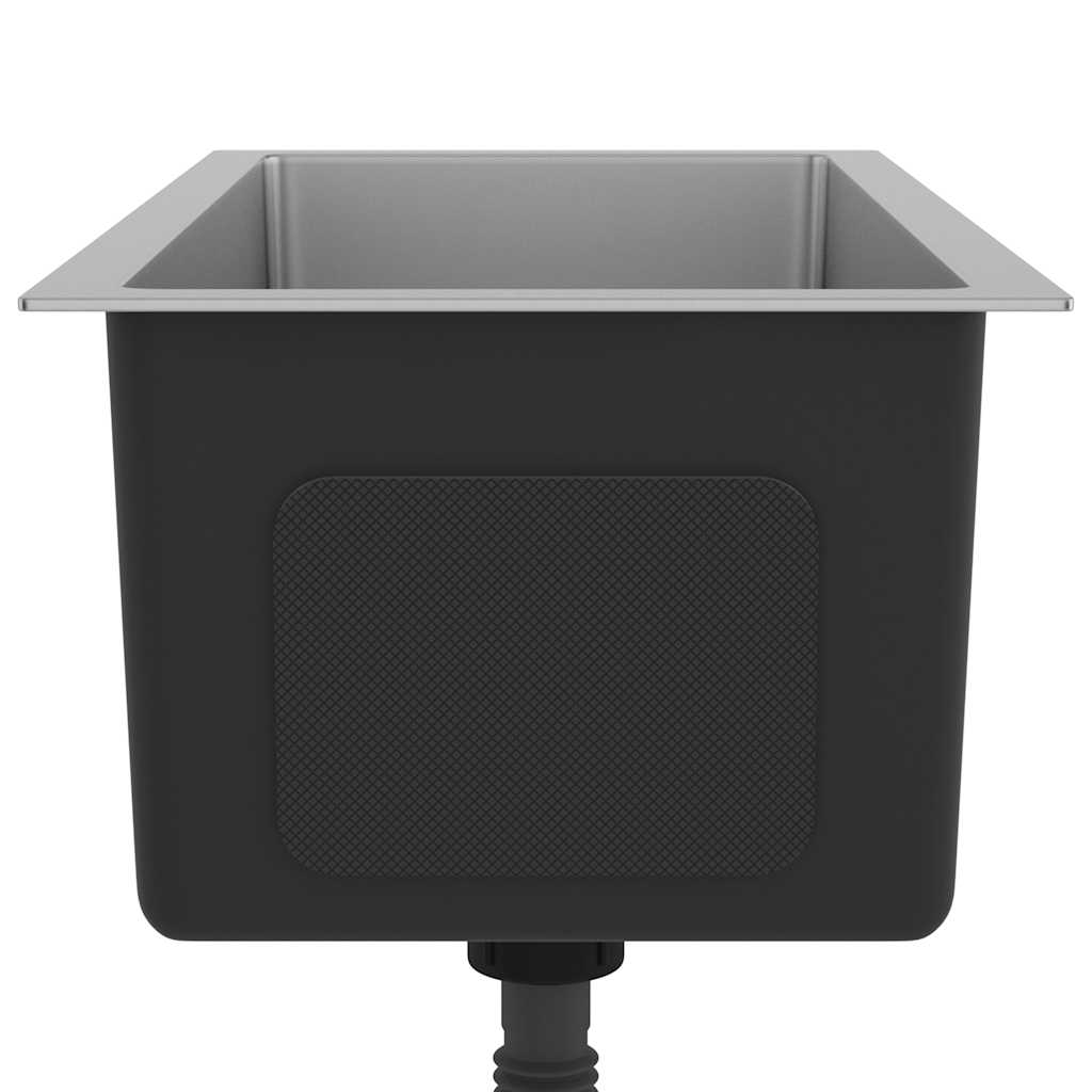 Lavello da Cucina Lavorato a Mano-Lavandino-Lavabo in Acciaio Inox 664550