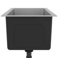 Lavello da Cucina Lavorato a Mano-Lavandino-Lavabo in Acciaio Inox 664550