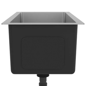 Lavello da Cucina Lavorato a Mano-Lavandino-Lavabo in Acciaio Inox 664550