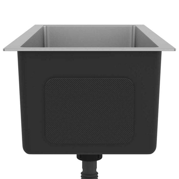 Lavello da Cucina Lavorato a Mano-Lavandino-Lavabo in Acciaio Inox 664550