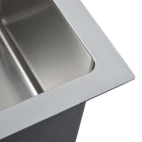 Lavello da cucina fatto a mano lavabo da bagno interno casa 60 x 30 cm acciaio inossidabile argento 02_0002455