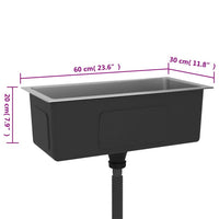 Lavello da Cucina Lavorato a Mano in Acciaio Inox 51504