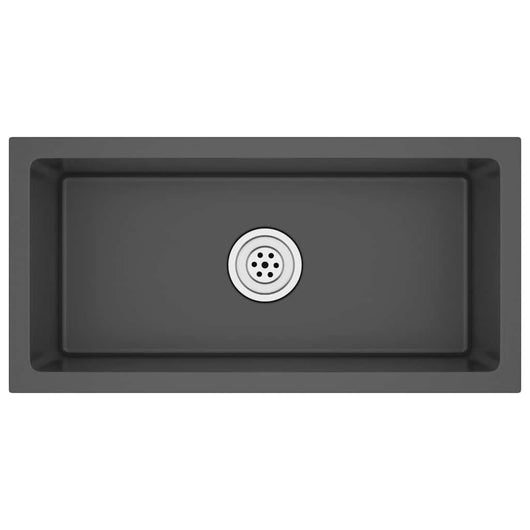 Lavello da Cucina Lavorato a Mano Nero Acciaio Inox cod mxl 49411