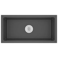 Lavello da Cucina Lavorato a Mano-Lavandino-Lavabo Nero Acciaio Inox 325359