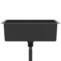 Lavello da cucina fatto a mano interno casa lavabo da bagno nero 60 x 30 cm in acciaio inox 02_0002456