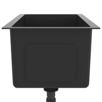 Lavello da cucina fatto a mano interno casa lavabo da bagno nero 60 x 30 cm in acciaio inox 02_0002456