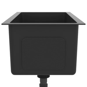 Lavello da cucina fatto a mano interno casa lavabo da bagno nero 60 x 30 cm in acciaio inox 02_0002456