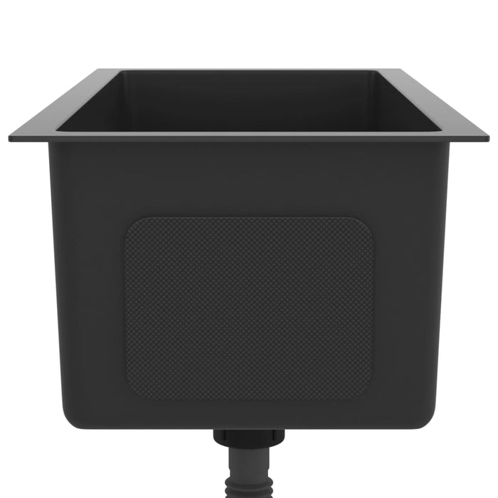 Lavello da cucina fatto a mano interno casa lavabo da bagno nero 60 x 30 cm in acciaio inox 02_0002456