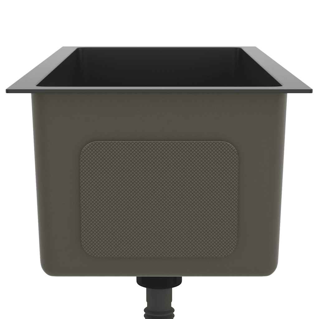 Lavello da Cucina Lavorato a Mano Nero Acciaio Inox 51505