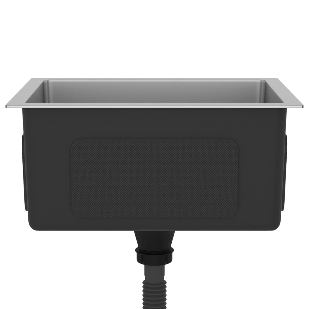 Lavello da cucina fatto a mano 44 x 34 cm acciaio inox argento 02_0002457