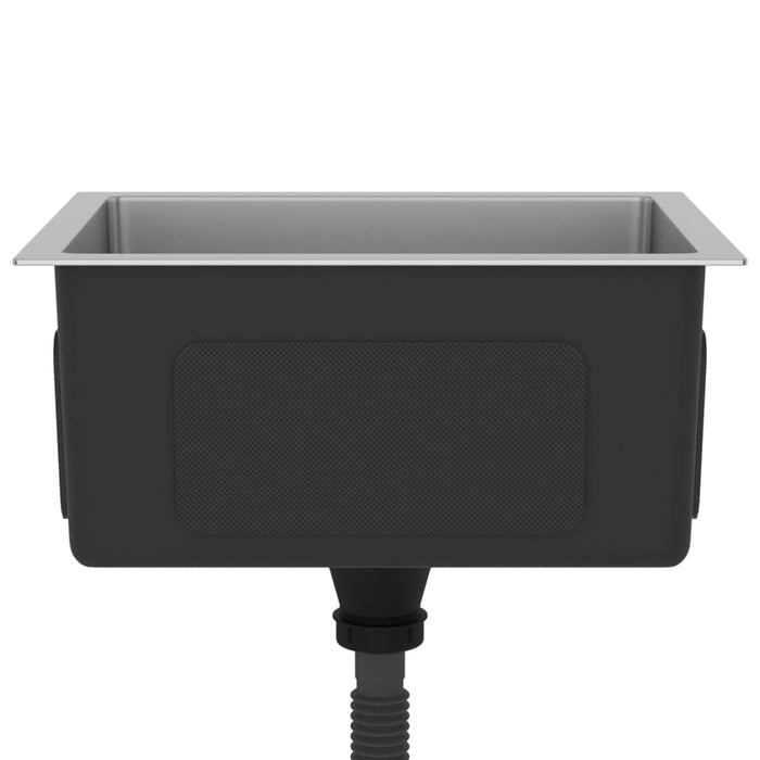 Lavello da cucina fatto a mano 44 x 34 cm acciaio inox argento 02_0002457