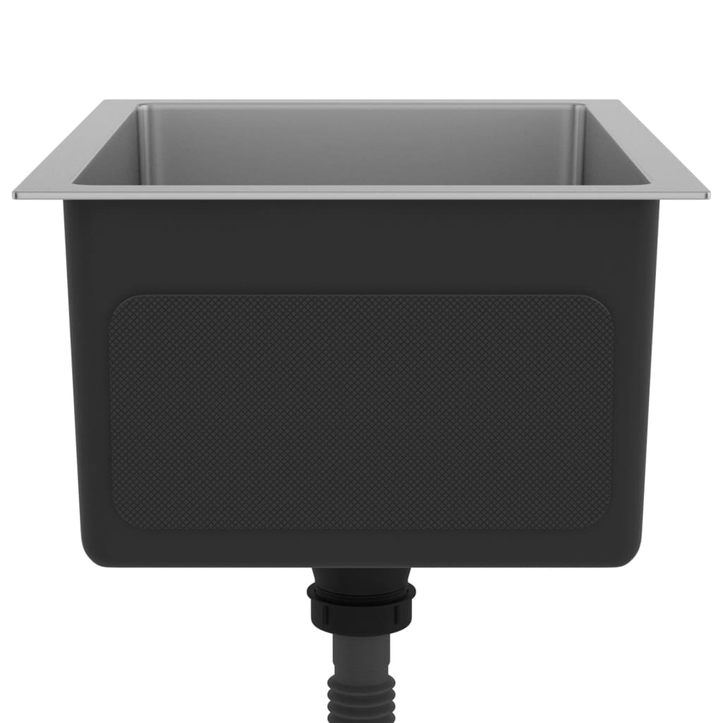 Lavello da cucina fatto a mano 44 x 34 cm acciaio inox argento 02_0002457