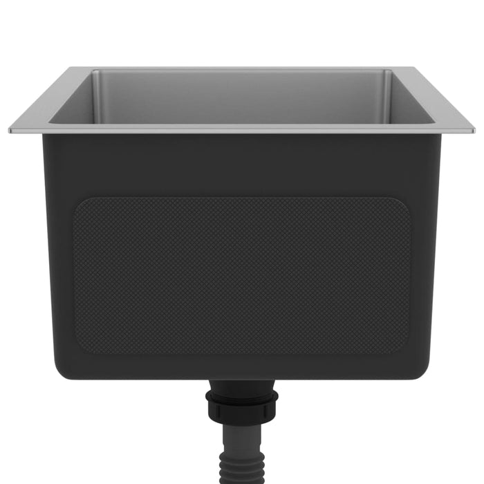 Lavello da cucina fatto a mano 44 x 34 cm acciaio inox argento 02_0002457