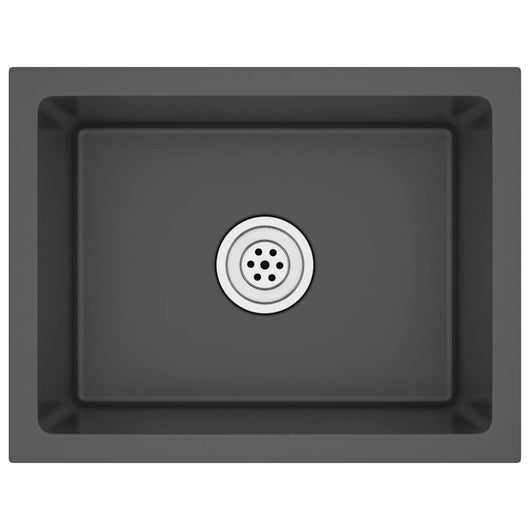 Lavello da Cucina Lavorato a Mano Nero Acciaio Inox 51507