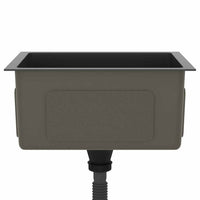 Lavello da Cucina Lavorato a Mano-Lavandino-Lavabo Nero Acciaio Inox 995808