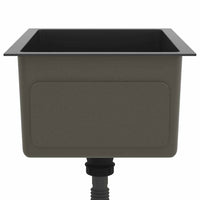 Lavello da Cucina Lavorato a Mano-Lavandino-Lavabo Nero Acciaio Inox 995808