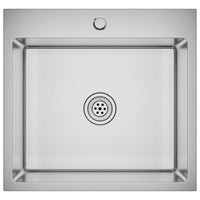 Lavello da Cucina Lavorato a Mano-Lavandino-Lavabo in Acciaio Inox 576628