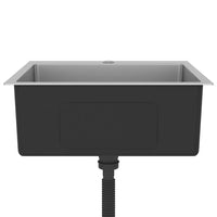 Lavello da Cucina Lavorato a Mano-Lavandino-Lavabo in Acciaio Inox 576628