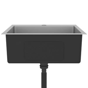 Lavello da Cucina Lavorato a Mano-Lavandino-Lavabo in Acciaio Inox 576628