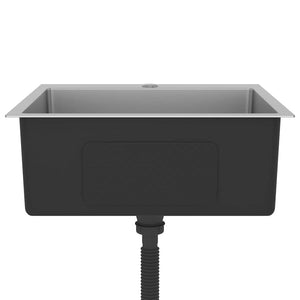 Lavello da Cucina Lavorato a Mano in Acciaio Inox 51508