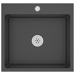 Lavello da Cucina Lavorato a Mano Nero Acciaio Inox cod mxl 52270