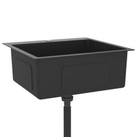 Lavello da cucina fatto a mano 53 x 50 cm acciaio inox nero 02_0002460