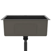 Lavello da Cucina Lavorato a Mano Nero Acciaio Inox 51511