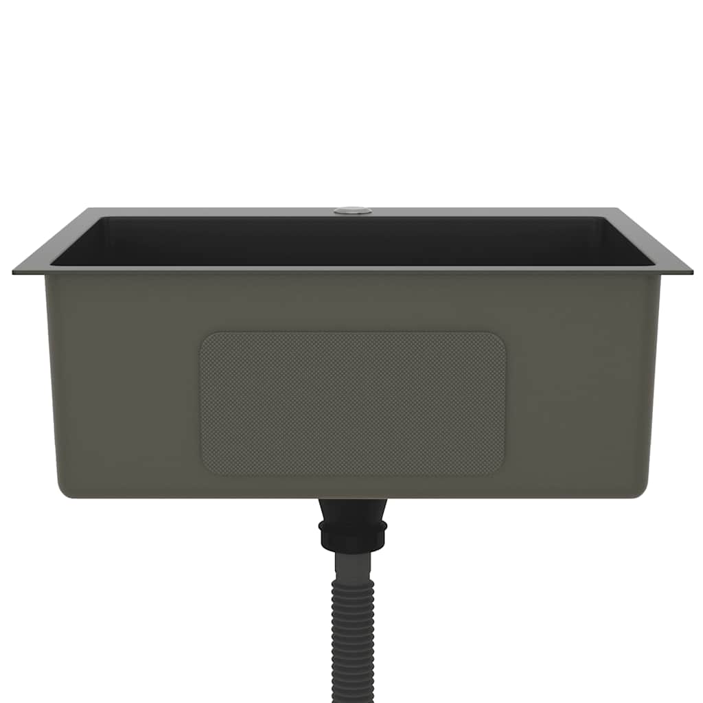 Lavello da Cucina Lavorato a Mano Nero Acciaio Inox cod mxl 52583