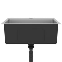 Lavello da cucina fatto a mano 59 x 44 cm acciaio inox argento 02_0002463