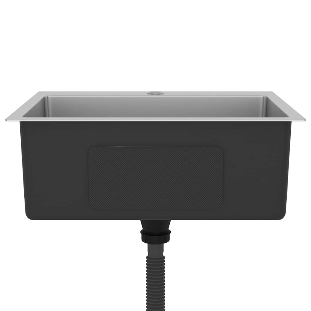 Lavello da Cucina Lavorato a Mano-Lavandino-Lavabo in Acciaio Inox 148601