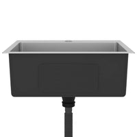 Lavello da Cucina Lavorato a Mano-Lavandino-Lavabo in Acciaio Inox 148601