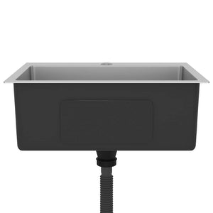 Lavello da Cucina Lavorato a Mano-Lavandino-Lavabo in Acciaio Inox 148601