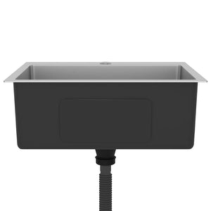 Lavello da Cucina Lavorato a Mano in Acciaio Inox 51512