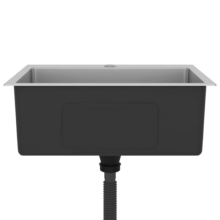 Lavello da Cucina Lavorato a Mano in Acciaio Inox 51512