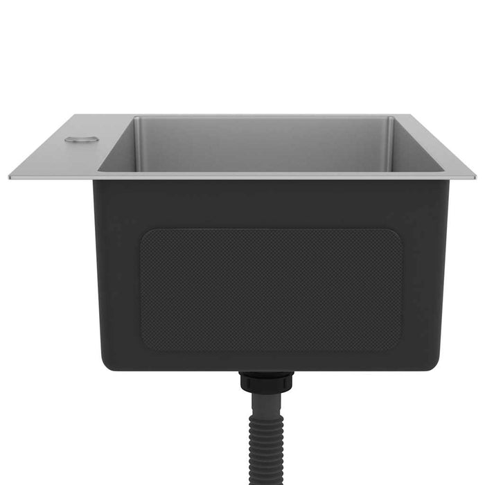 Lavello da Cucina Lavorato a Mano-Lavandino-Lavabo in Acciaio Inox 148601