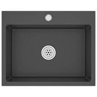 Lavello da Cucina Lavorato a Mano Nero Acciaio Inox cod mxl 54175