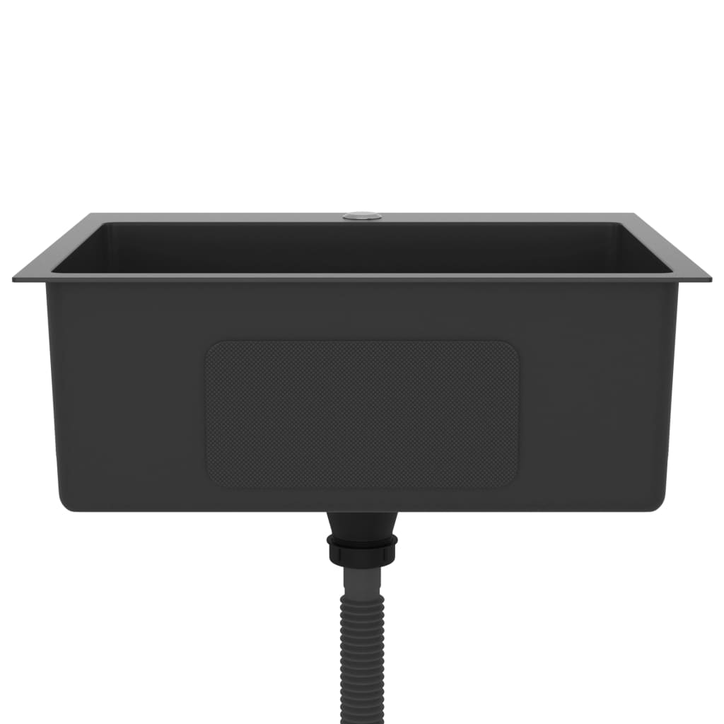 Lavello da cucina fatto a mano 59 x 44 cm acciaio inox nero 02_0002464