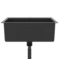 Lavello da cucina fatto a mano 59 x 44 cm acciaio inox nero 02_0002464