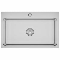 Lavello da Cucina Lavorato a Mano-Lavandino-Lavabo in Acciaio Inox 171127