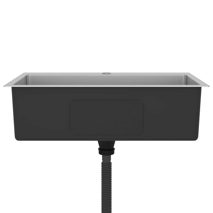 Lavello da Cucina Lavorato a Mano-Lavandino-Lavabo in Acciaio Inox 171127