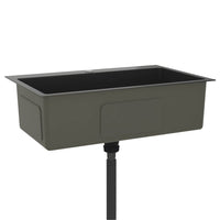 Lavello da Cucina Lavorato a Mano Nero Acciaio Inox 51515