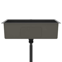 Lavello da Cucina Lavorato a Mano-Lavandino-Lavabo Nero Acciaio Inox 376603