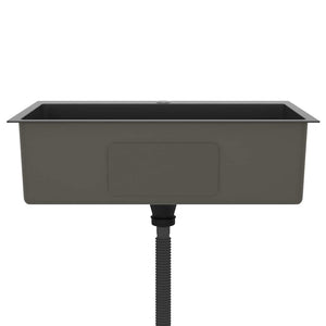 Lavello da Cucina Lavorato a Mano Nero Acciaio Inox cod mxl 50635