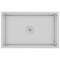 Lavello da cucina fatto a mano lavabo da bagno interno casa 70 x 44 cm acciaio inossidabile argento 02_0002467
