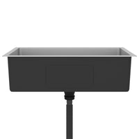 Lavello da cucina fatto a mano lavabo da bagno interno casa 70 x 44 cm acciaio inossidabile argento 02_0002467