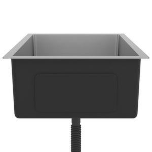 Lavello da cucina fatto a mano lavabo da bagno interno casa 70 x 44 cm acciaio inossidabile argento 02_0002467