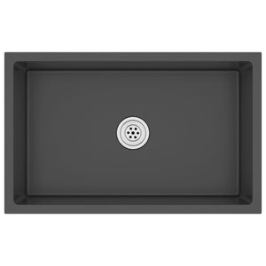 Lavello da cucina fatto a mano lavabo per bagno interno casa 70 x 40 cm acciaio inossidabile nero 02_0002468
